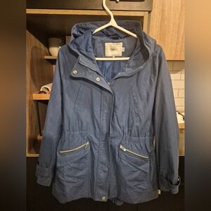 ONLY Navy Hooded Utility Anorak Jacket